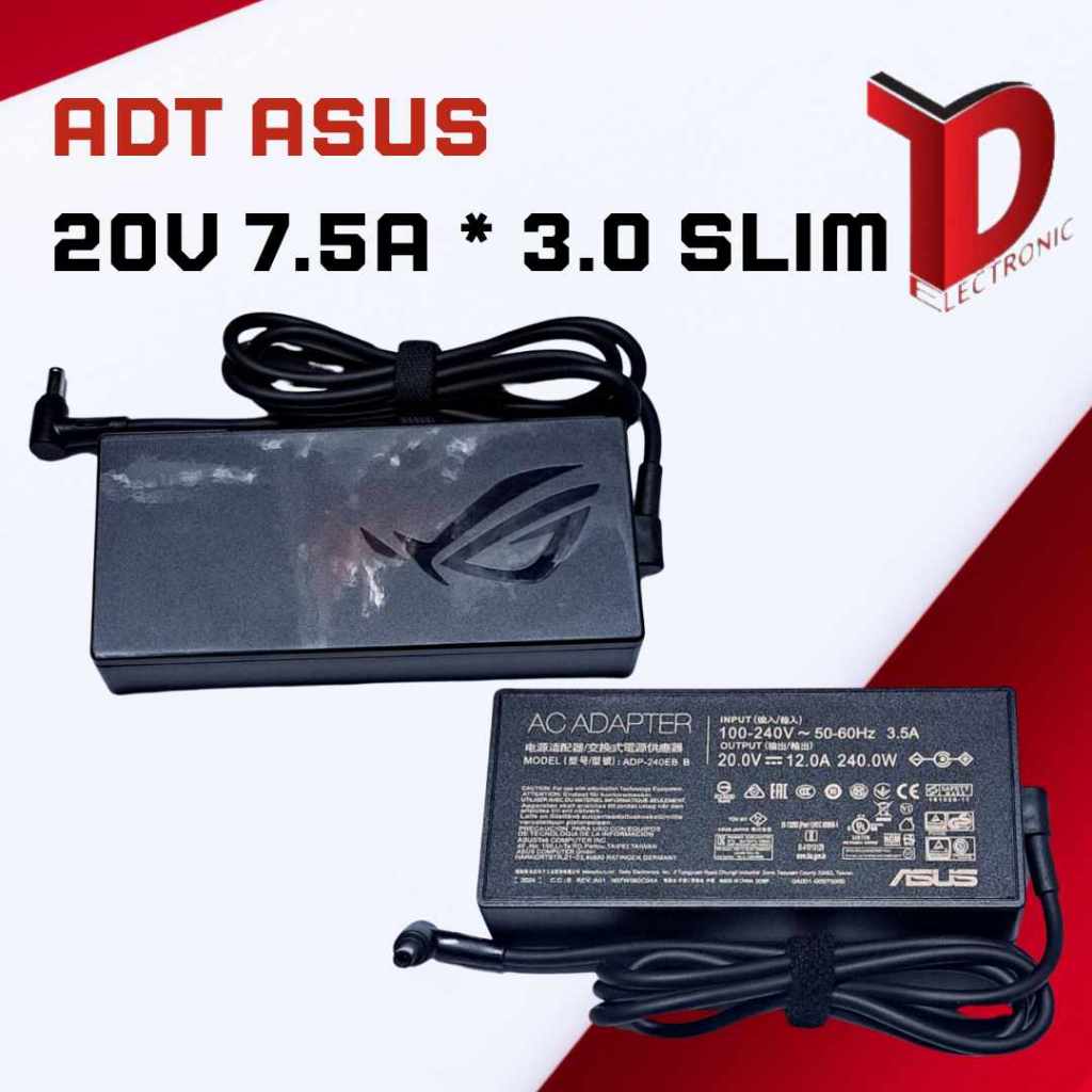 ADAPTER ASUS 20V 7.5A *3.0 SLIM /150W