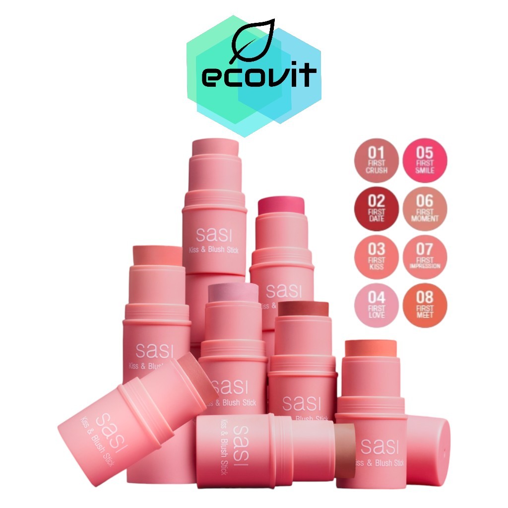 Sasi Kiss & Blush Stick ศศิ คิส แอนด์ บลัช สติ๊ก บลัชออนเนื้อครีม [4 กรัม]