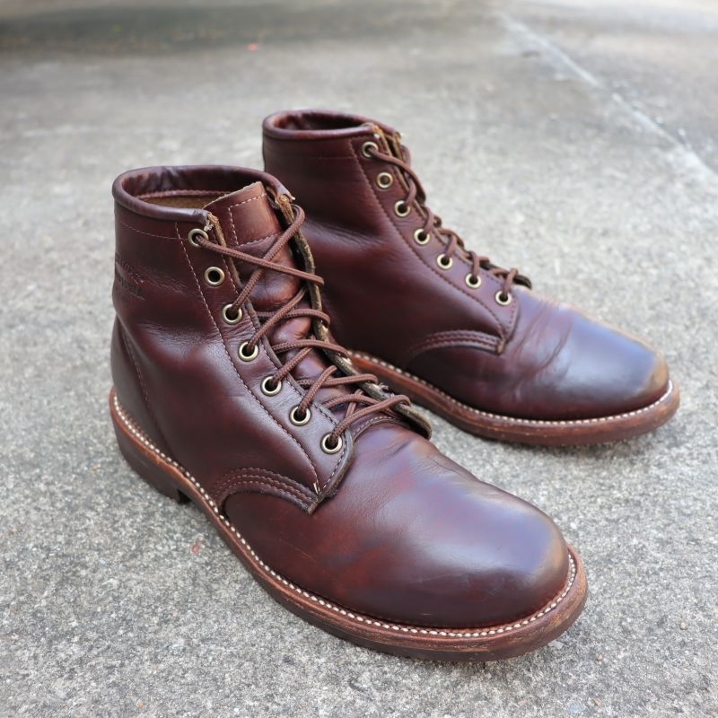 ส่งฟรี 27.5cm 9.5Us 43EU 🇺🇸 Chippewa Aldrich Cordovan Utility Lace-Up Boots 1901M25 USA  Authentic