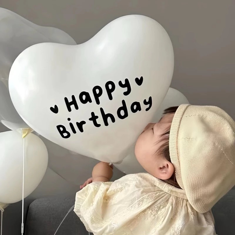 สติ๊กเกอร์ happy birthday sticker มี5สีให้เลือก วันเกิด เกาหลีมากๆ ติดลูกโป่ง ตกแต่งลุกโป่ง