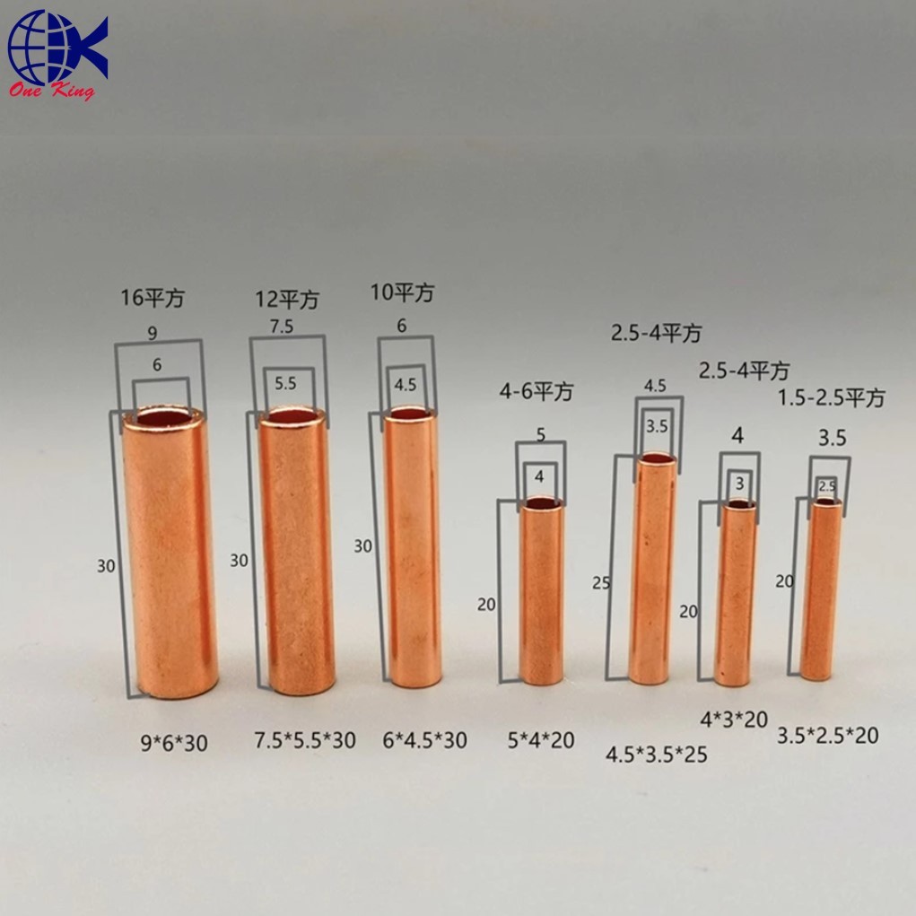 ท่อทองแดงข้อต่อสายไฟ แบบยาว หางปลาเสียบ ทองเหลือง กลม แฉก เปลือย หุ้ม ขั้วต่อสายไฟ อุปกรณ์ รถยนต์ แอร์ ตัวผู้ ตัวเมีย - รูปที่ 3