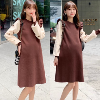 เดรสคลุมท้องแฟชั่น เดรสสไตล์เกาหลี ชุดผู้หญิงน่ารักหวานๆ ชุด…