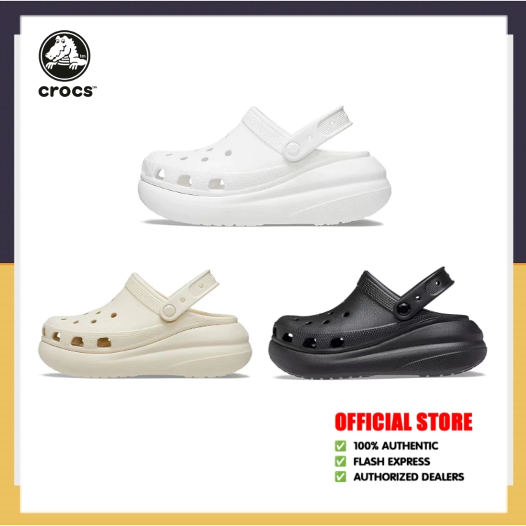 CROCS Classic Crush Clog EVA รองเท้าลำลองผู้ใหญ่（จัดส่งที่รวดเร็ว）