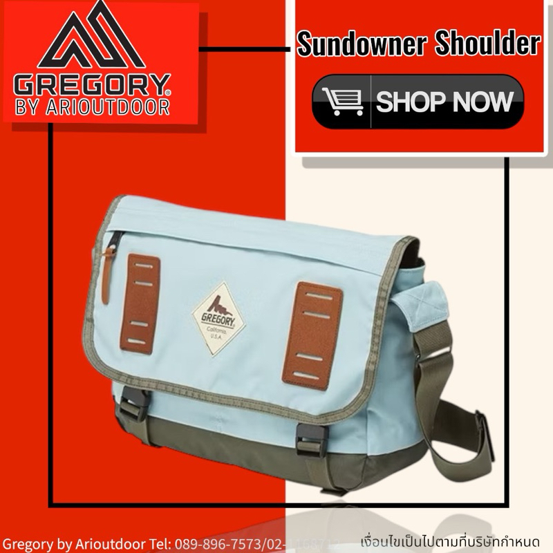 Gregory Sundowner Shoulder Sax Blue กระเป๋าสะพายข้างแนววินเทจ
