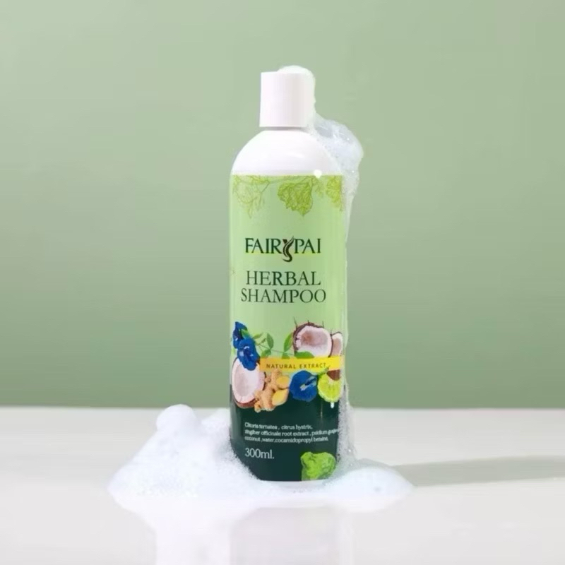 [ซื้อในไลฟ์ลด50%ของแท้] Shampoo fairypai แชมพูสมุนไพร แฟรี่ปาย 300 ml.