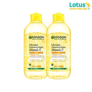 การ์นิเย่ ไมเซล่า คลีนซิ่ง วอเตอร์ ขนาด 400 มล. (แพ็คคู่) GARNIER MICELLAR WATER 400 ML. (TWIN PACK)