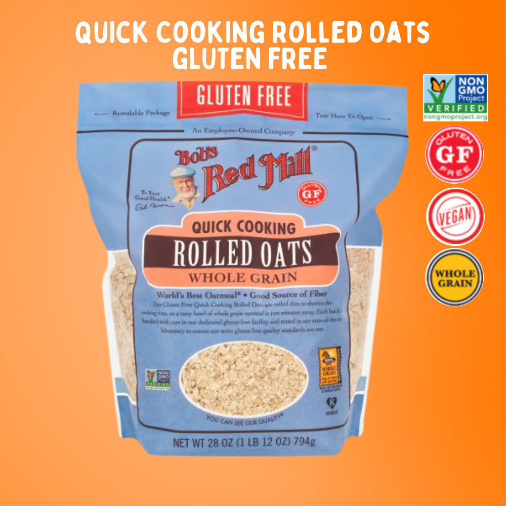 Bob’s Red mill Gluten Free Quick Cooking Rolled Oats บ๊อบส์เรดมิลล์กลูเตนฟรีโรลล์โอ๊ตควิก 794g