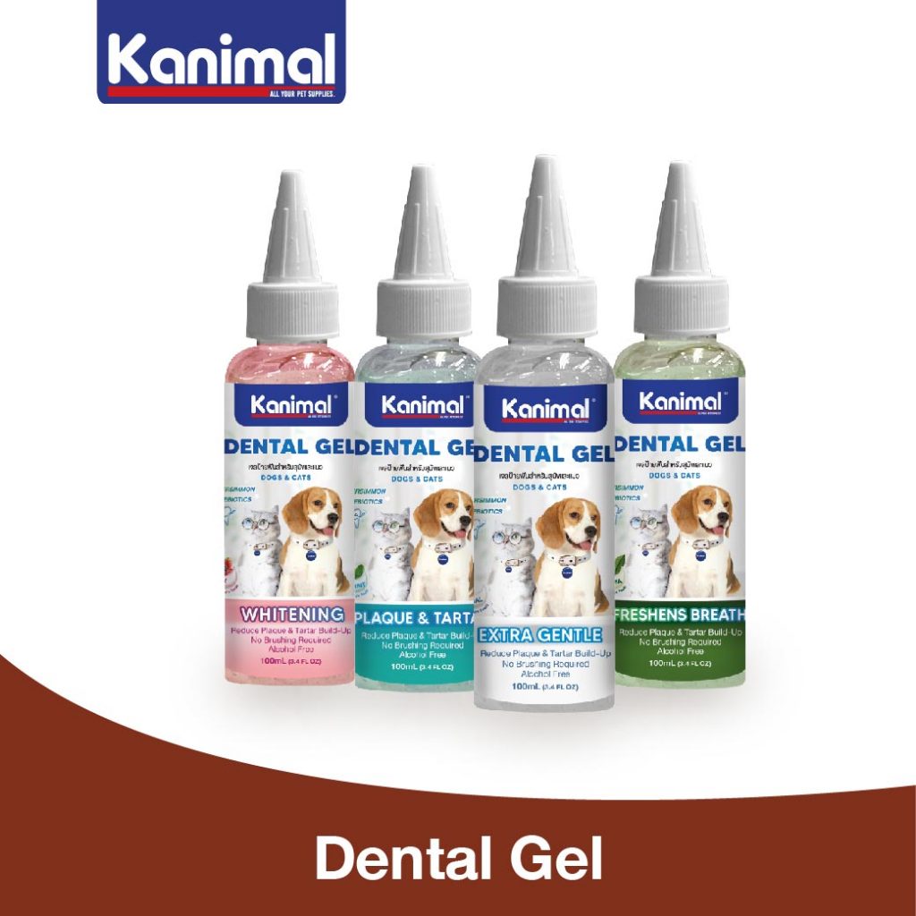 Kanimal Dental Gel เจลป้ายฟัน สำหรับสุนัขและแมว อายุ 4 เดือนขึ้นไป มีให้เลือก 4 สูตร