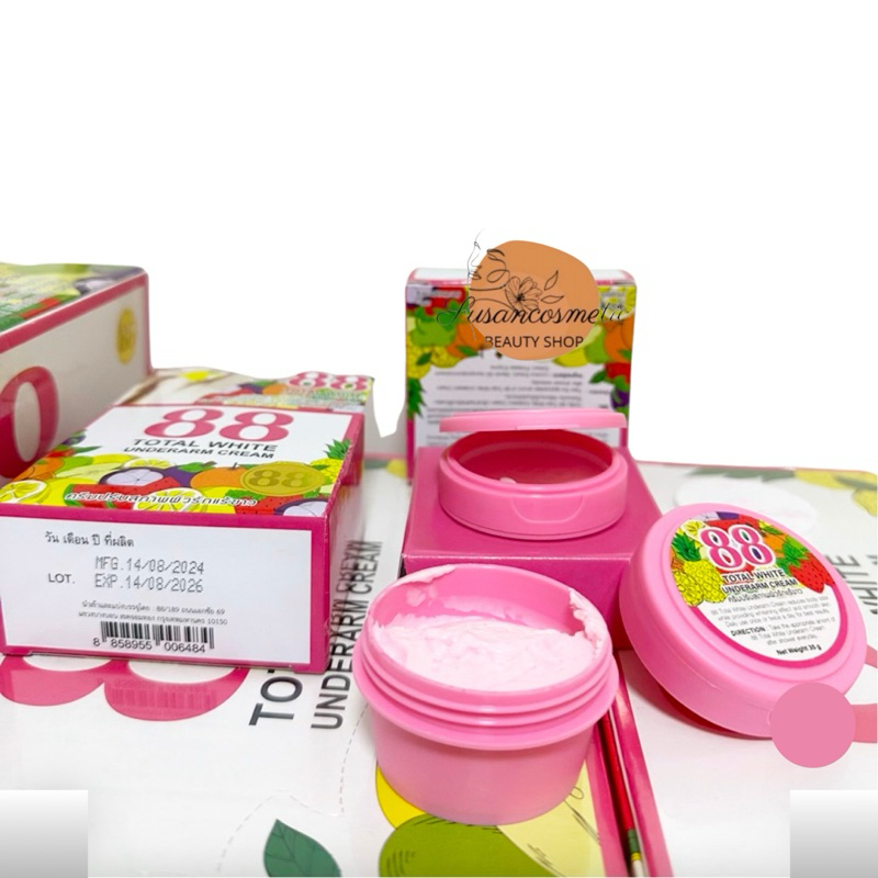 รักแร้ NEW 88 โทเกิล ครีม บำรุงผิวใต้วงแขน ระงับกลิ่นกาย ทารักแร้ขาว white  underarm cream 35g “ กระปุกสีชมพู “ รูปที่ 5