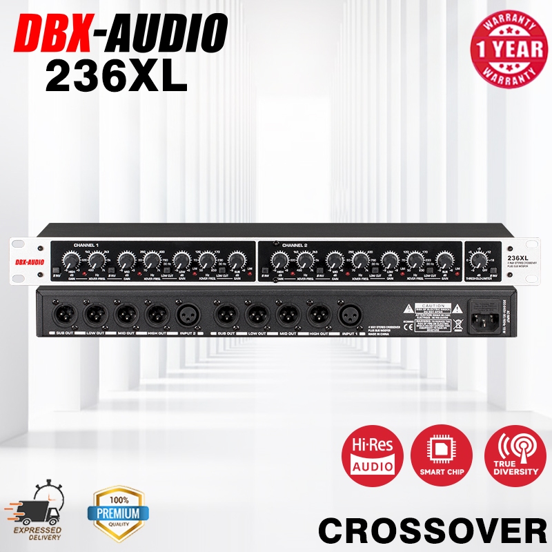 DBX-AUDIO 236XL ตัวแบ่งความถี่, ตัวจํากัดแรงดันแถบความถี่สามความถี่,สเตอริโอสามตัว Divider สเตอริโอสี่ตัว Mono สมดุลอินพ