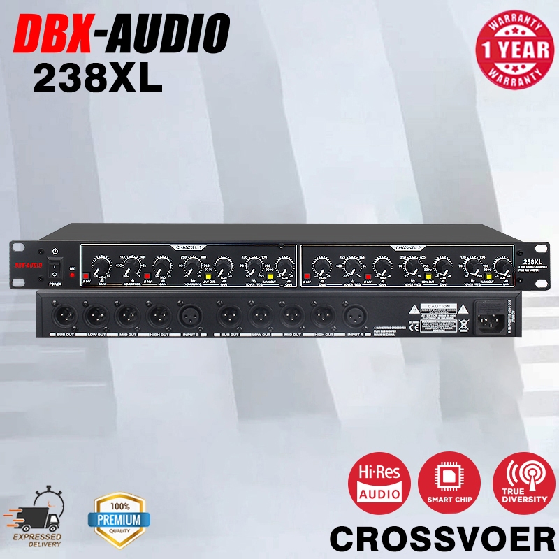 DBX-AUDIO 238XL Professional Electronic Crossover Stage ตัวเลือกระดับมืออาชีพของแท้  สามแบ่ง  เครื่องแต่งกาย KTV Audio