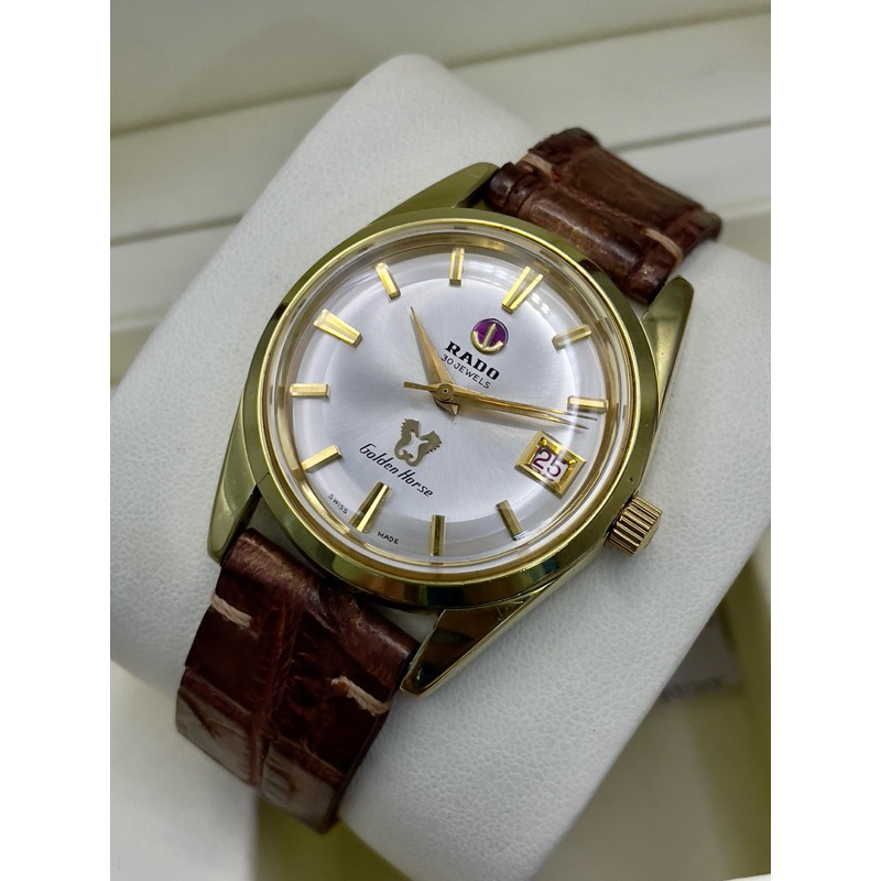 Rado Golden Horse Automatic gold 20 microns Vintage Rado รุ่นม้าทอง นาฬิกามือสอง ของเเท้100%