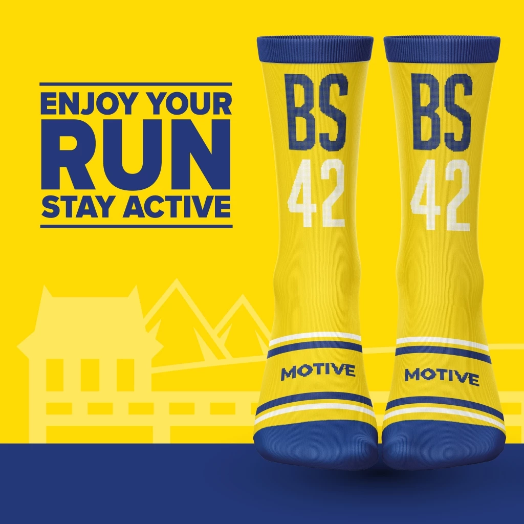 MOTIVE SOCK ถุงเท้าวิ่ง รุ่น BANGSAEN42 - ULTRS SPORT ระดับหน้าแข้ง ถุงเท้ากีฬา ถุงเท้าวิ่ง
