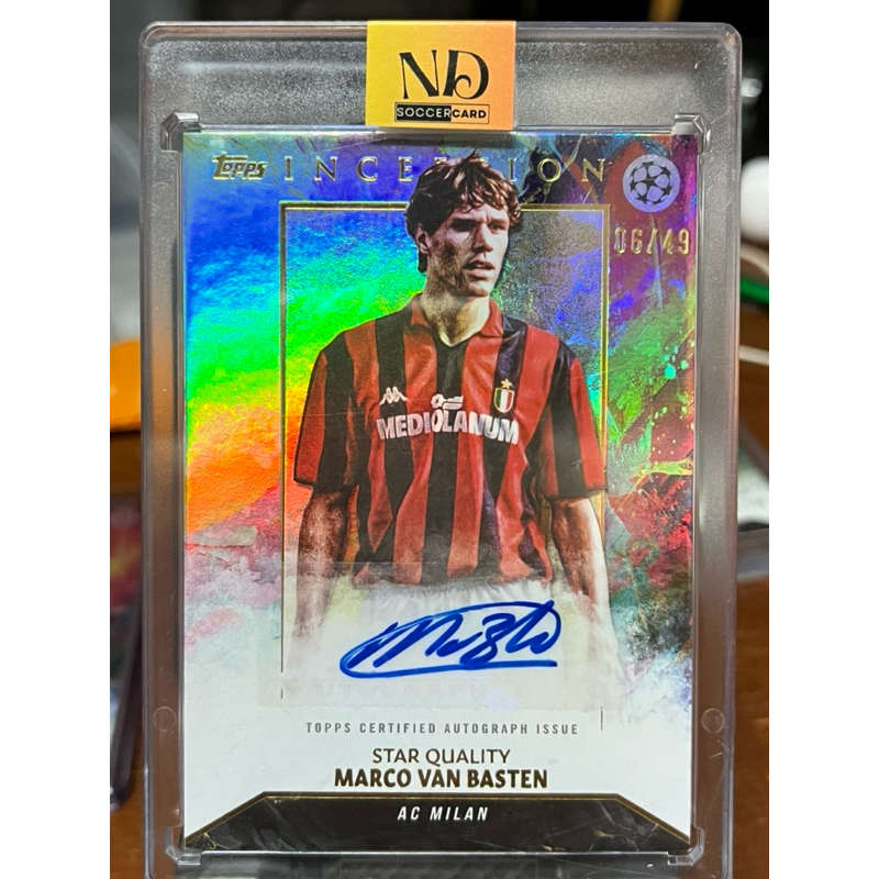 Card Football Inception Marco Van Basten autograph การ์ดบอลพร้อมลายเซ็น