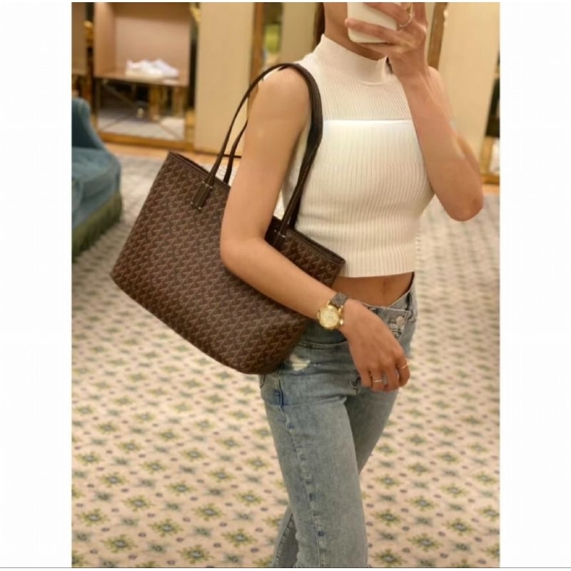 รอบถูกที่สุด ใบจริงสีสวยมาก ใบเล็ก มีซิป TORY BURCH 147748 SMALL EVER-READY ZIP TOTE