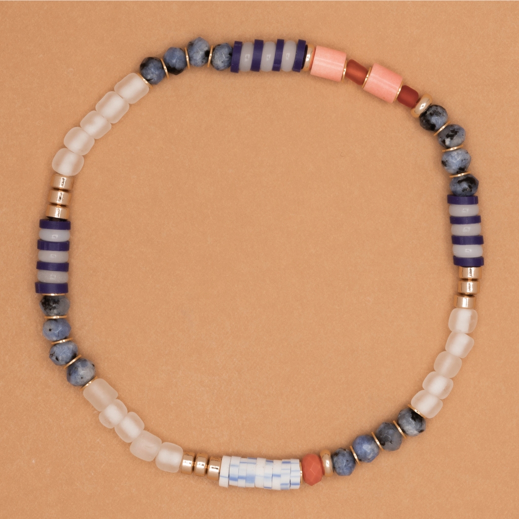 LAPIS LAZULI MIX BEADED BRACELET