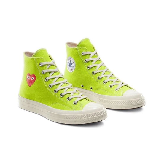 CDG x Converse Chuck 70 High bright green