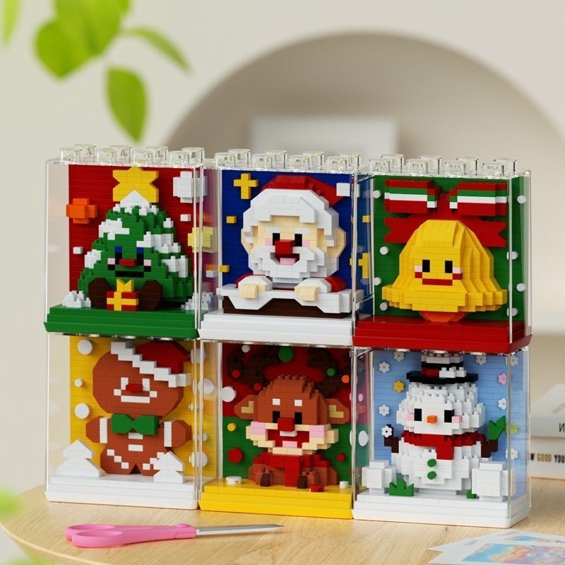 ใหม่ ตัวต่อคริสต์มาส ของขวัญของเล่นโมเดล Christmas Series Building Blocks น่ารักๆ .พร้อมกล่องลูกบาศก์✨🎁 - รูปที่ 6