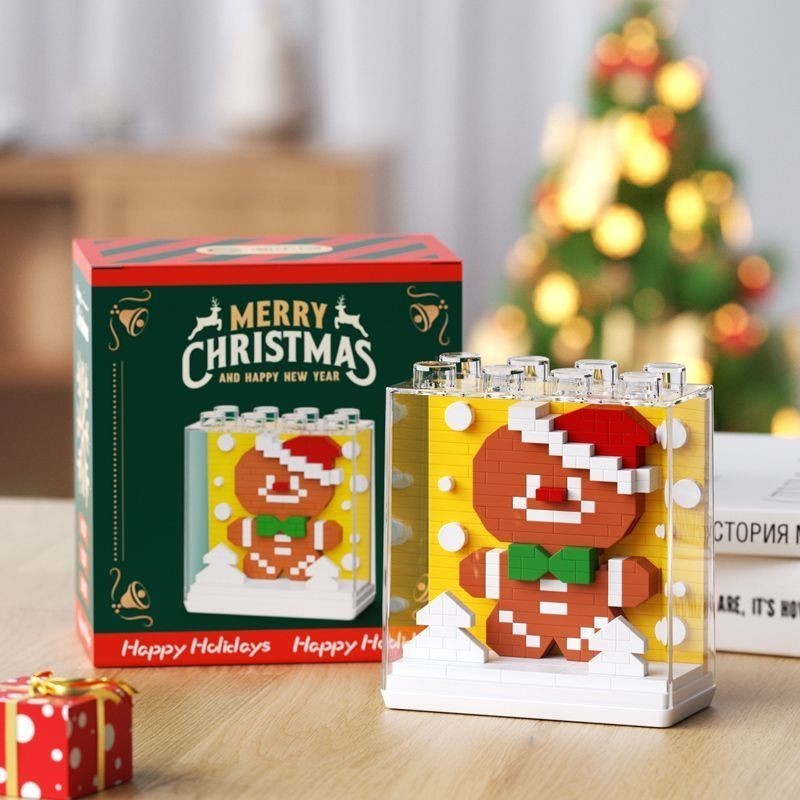 ใหม่ ตัวต่อคริสต์มาส ของขวัญของเล่นโมเดล Christmas Series Building Blocks น่ารักๆ .พร้อมกล่องลูกบาศก์✨🎁 - รูปที่ 7