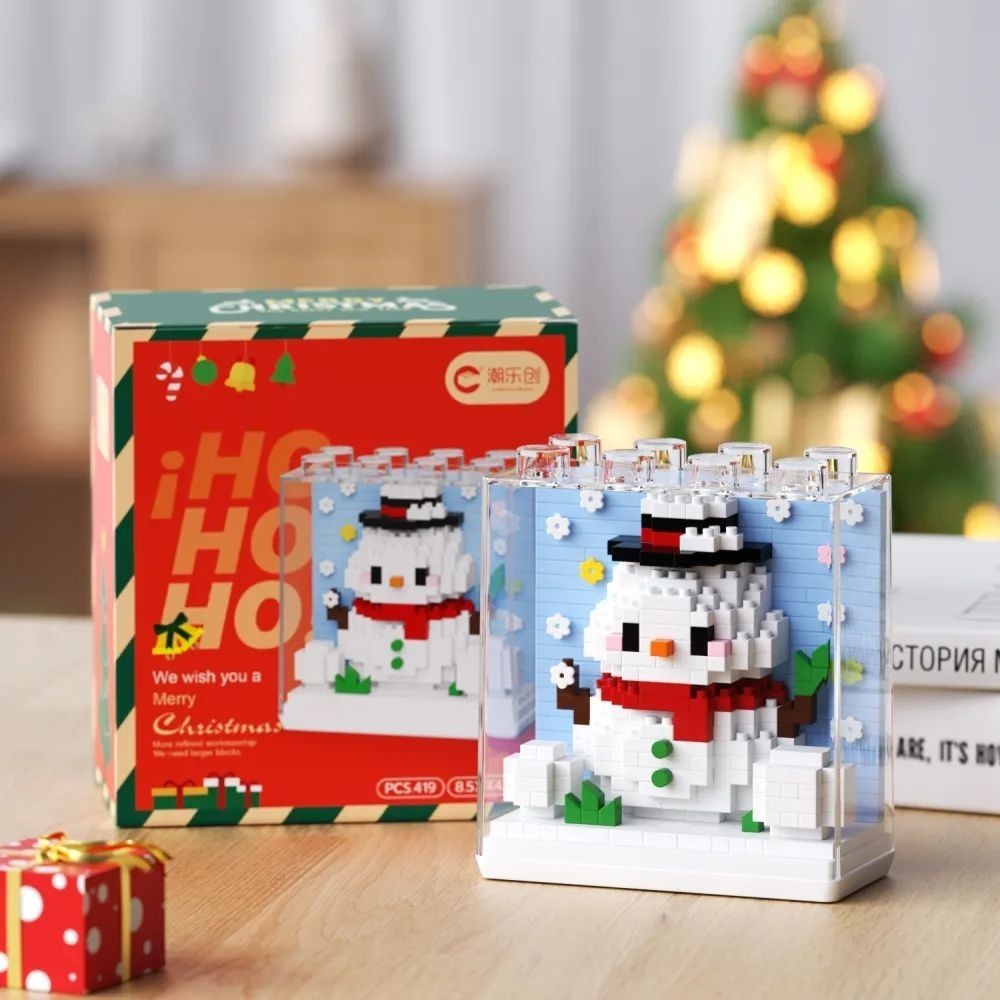 ใหม่ ตัวต่อคริสต์มาส ของขวัญของเล่นโมเดล Christmas Series Building Blocks น่ารัก น่ารักพร้อมกล่องลูกบาศก์