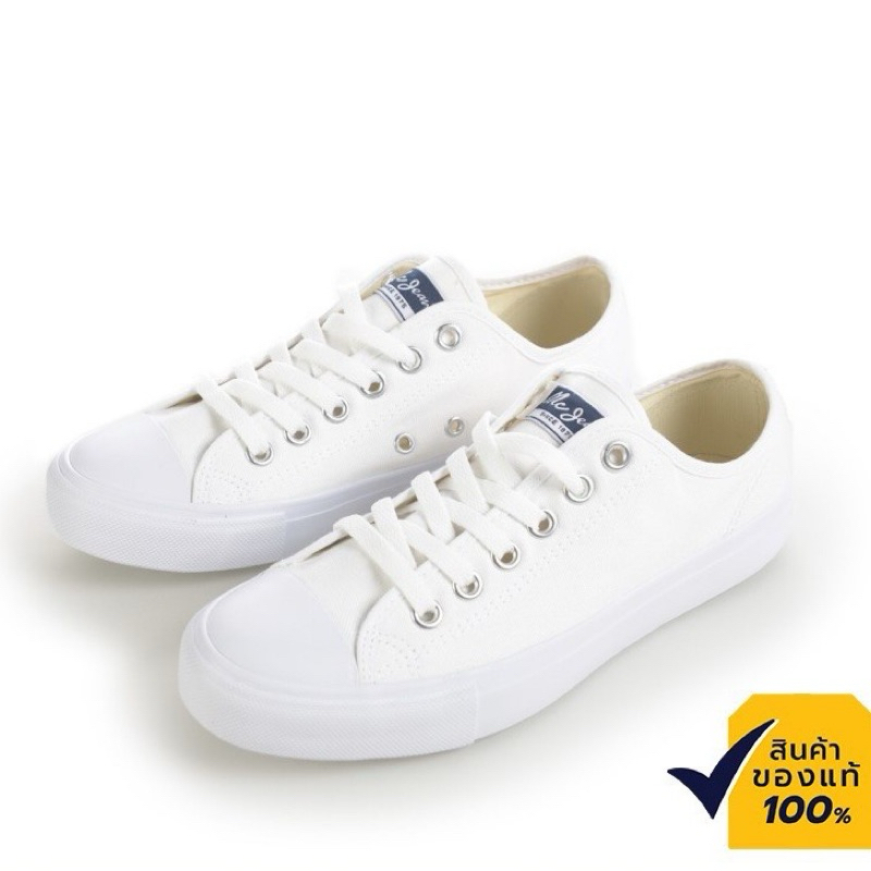 ส่งต่อรองเท้า Mc JEANS รองเท้าผ้าใบ รองเท้า Mc แท้ Unisex สีขาว ใส่ได้ทั้ง ผู้ชาย และ ผู้หญิง ทรงสวย