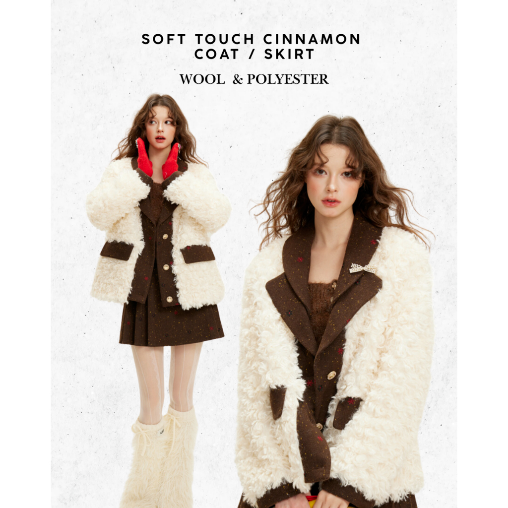 พร้อมส่ง「สินค้าลิขสิทธิ์แท้」24 Winter IRIS x TM designer l IC72957-IK72957 Soft touch cinnamon set
