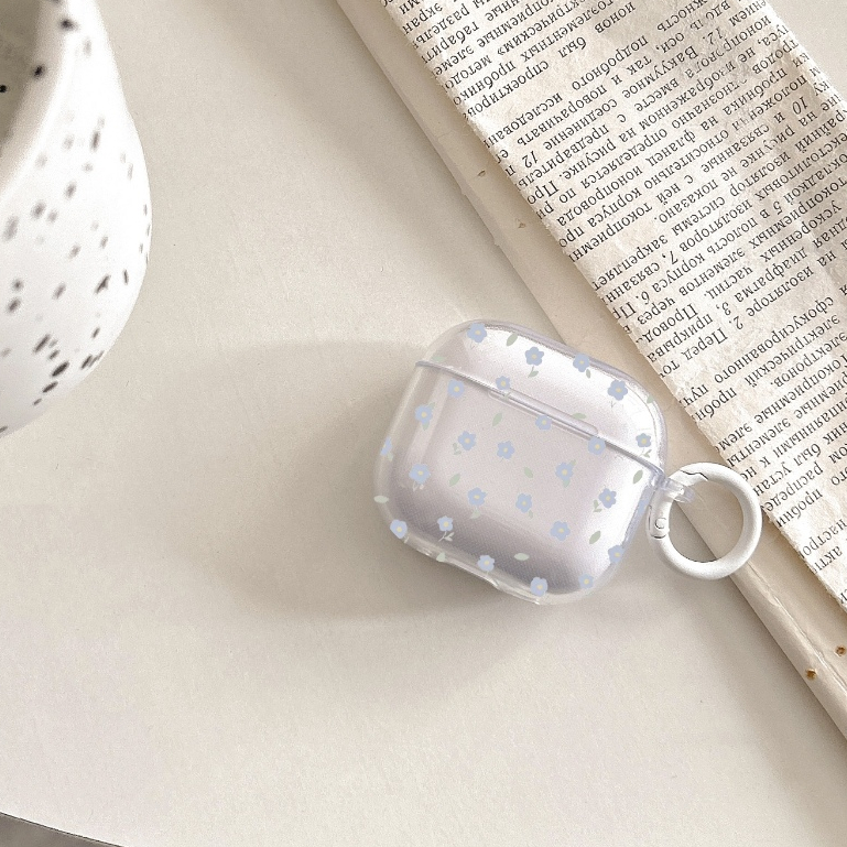 จัดส่งจากกรุงเทพ AirPods 4 Pro2 Pro 3 2 1 โปร่งใส เรียบง่าย ดอกไม้เล็ก ๆ Case กรณีปลอกสําหรับ AirPods gen3 TPU Matte