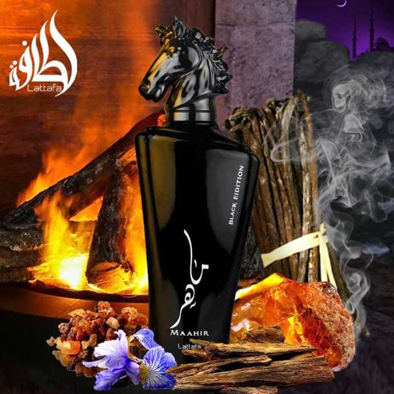 Maahir Black Edition EDP By Lattafa 100 ml( ขวดดำ)