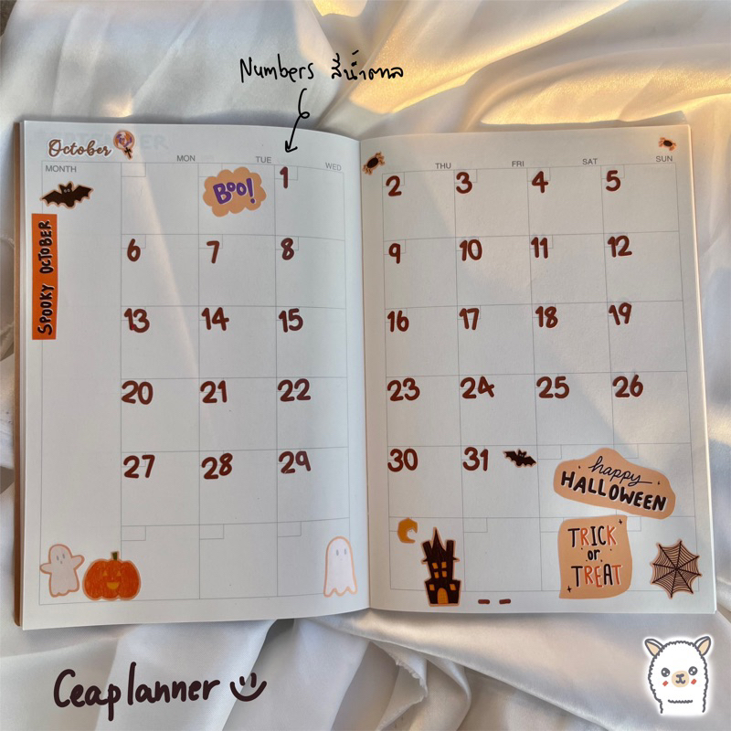Cea | sticker Numbers in ตัวเลข วันที่ ครบ 31 วัน หลากสี สติกเกอร์ไดคัท กันน้ำ A6