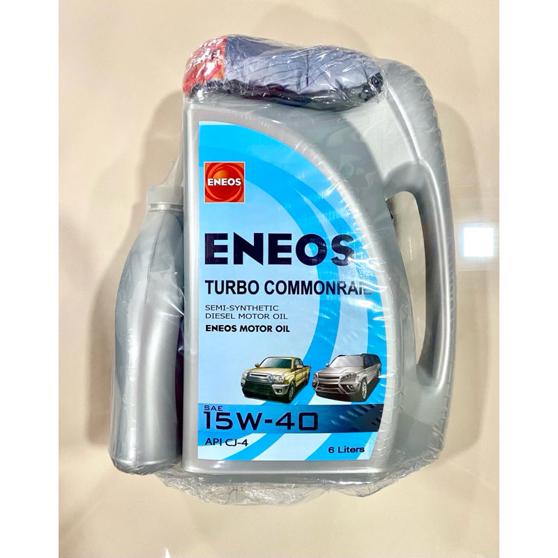 ENEOS TURBO COMMONRAIL 15W-40 น้ำมันเครื่องกึ่งสังเคราะห์ 6 ลิตร และ 7 ลิตร+เสื้