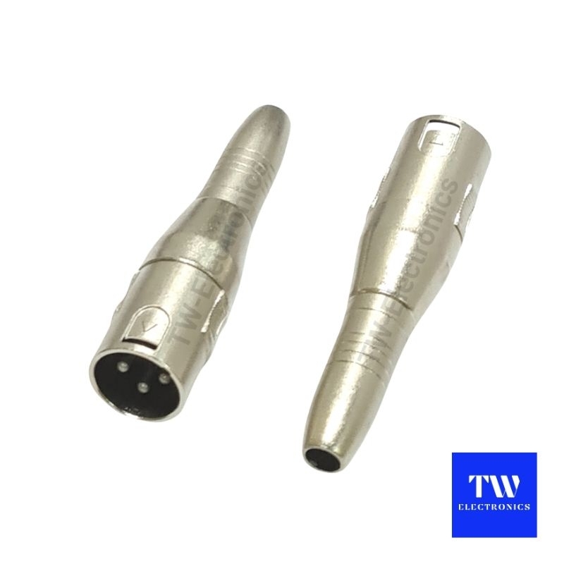 ขั้วแปลงXLRตัวผู้ท้าย1/4” Mono Phoneตัวเมีย,หัวแปลงXLRท้ายหัวโฟนโมโนตัวเมีย,XLR male to 6.35mm Mono phone female