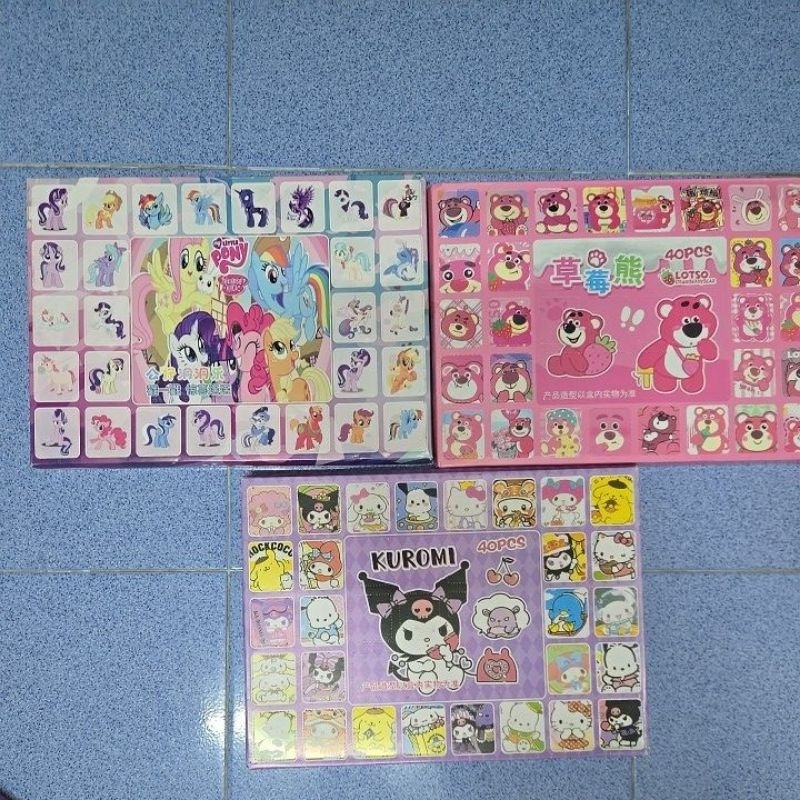 พวงกุญแจจิ๋วสุ่ม 40หลุม ลายKUROMI,LOTSO,PONY ราคาต่อกล่อง