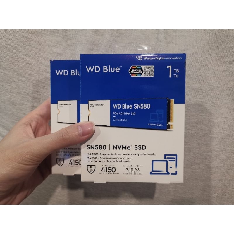 (มือ 1) WD Blue SN580 SSD 1TB PCIe4x4 NVMe M.2 2280