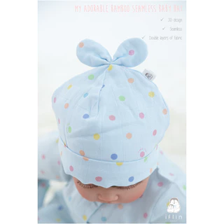 Iflin Baby - หมวกไร้ตะเข็บ - Seamless Baby Hat - หมวกทรง3Dเข้ากับทรงศีรษะ ผ้า 2 ชั้น เพิ่มความอบอุ่น