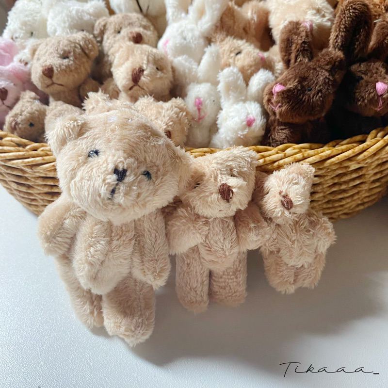 (ราคาต่อ1ชิ้น/Price per 1 pc)🔥Cute Animal Doll Hair Clip – Bear / Bunny, Bendable Limbs - กิ๊บติดผมตุ๊กตาหมี / กระต่าย🧸🐰 - รูปที่ 2