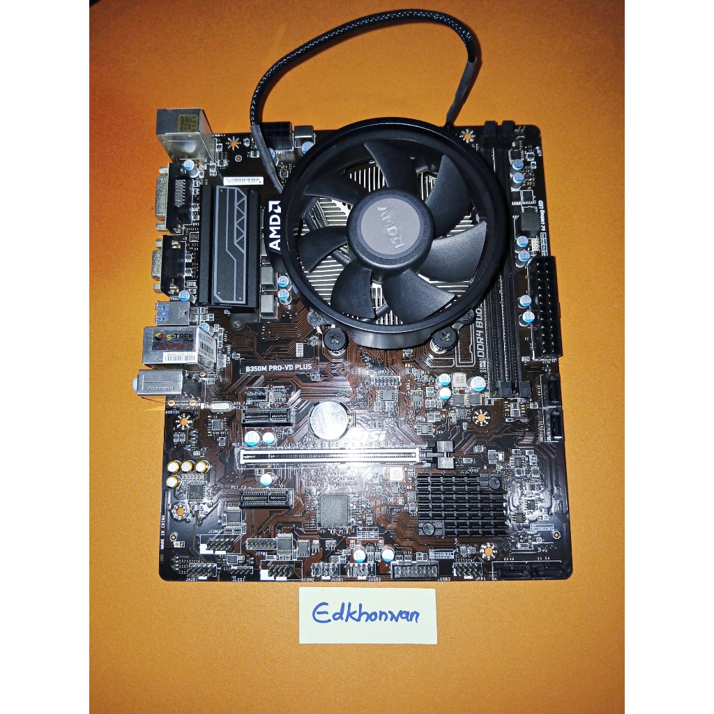 (เมนบอร์ด+ซีพียูมือสอง) MSI B350M PRO-VD PLUS + RYZEN 3 1300X