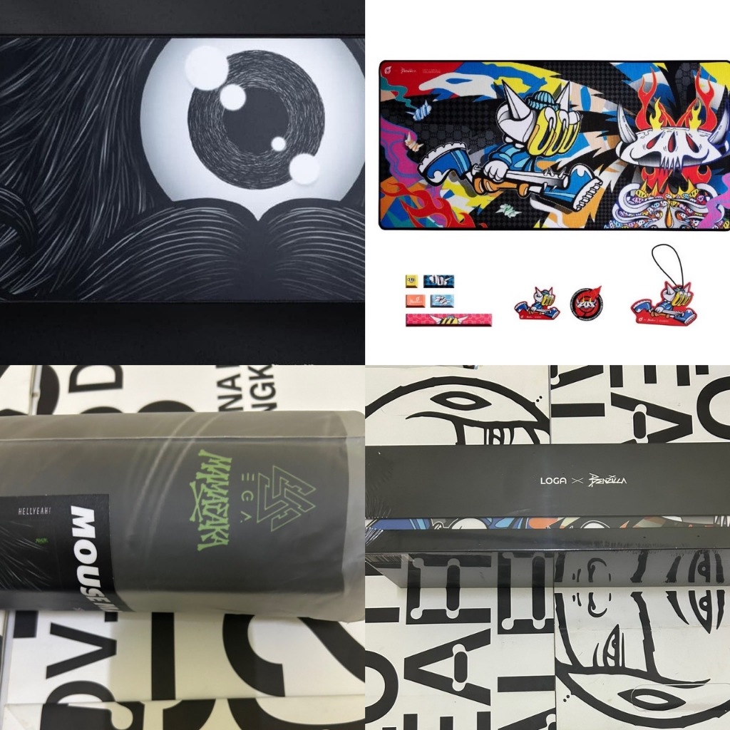 แผ่นรองเมาส์ LOGA X BENZILLA และ แผ่นรองเมาส์ EGA X MAMAFAKA LIMITED EDITION