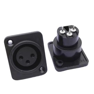 (ปลั็กXLR3ขาติดแท่งผู้-เมีย สินค้ามีตัวเลือก) XLR 3P ตัวเมียสำหรับยึดแท่น 3ขา บัดกรี