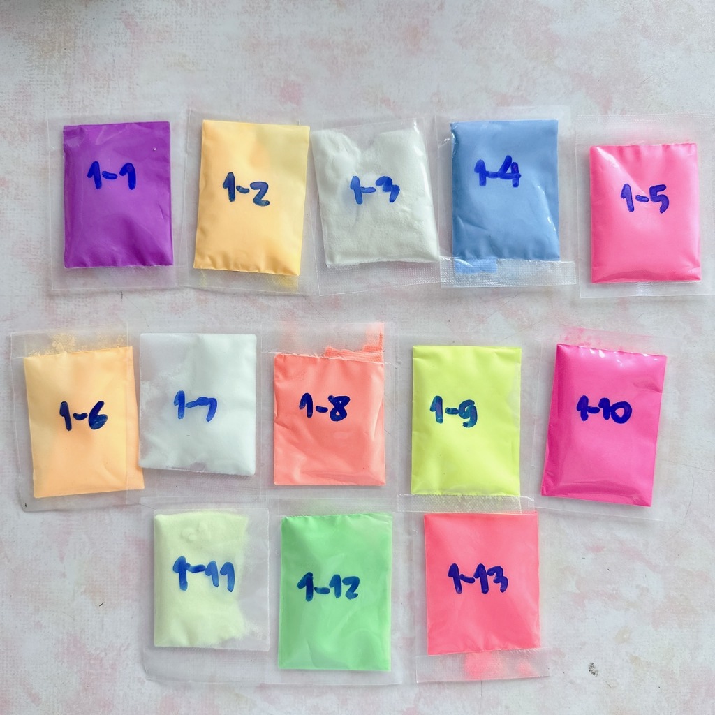 ผงสีเรืองแสง เพ้นท์ เรืองแสงในที่มืด ตกแต่งเครื่องประดับต่างๆ เรซิ่น สไลม์ งานฝีมือ diy