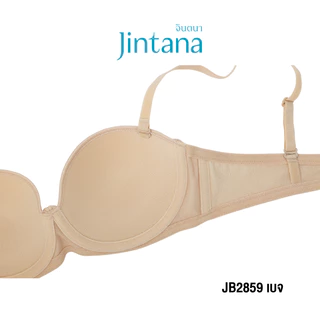 Jintana เสื้อชั้นใน จินตนา รุ่น Basic รหัส JB2859 (มีโครง) สีเบจ ทรงครึ่งคัพ เต้าเรียบ เสื้อในเก็บกระชับ ระบายอากาศ