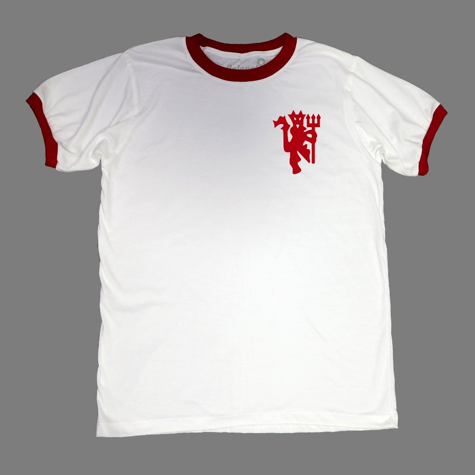 เสื้อยืดสไตล์วินเทจ สกรีนลายสโมสรฟุตบอล สกรีนลายฟุตบอลMuโลโก้เรดเดวิ้ว เนื้อผ้าคอทต้อนแท้เนื้อนุ่มๆ ใส่ได้ทั้งชายและหญิง