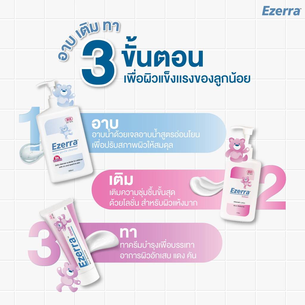 Ezerra Cream / Ezerra Plus Cream / Ezerra Lotion / Ezerra extra gentle cleanser - รูปที่ 3