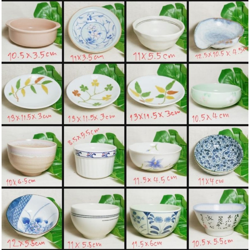 ถ้วยน้ำจิ้ม ถ้วยน้ำพริก เซรามิค ใบเล็ก จากญี่ปุ่น stock A16