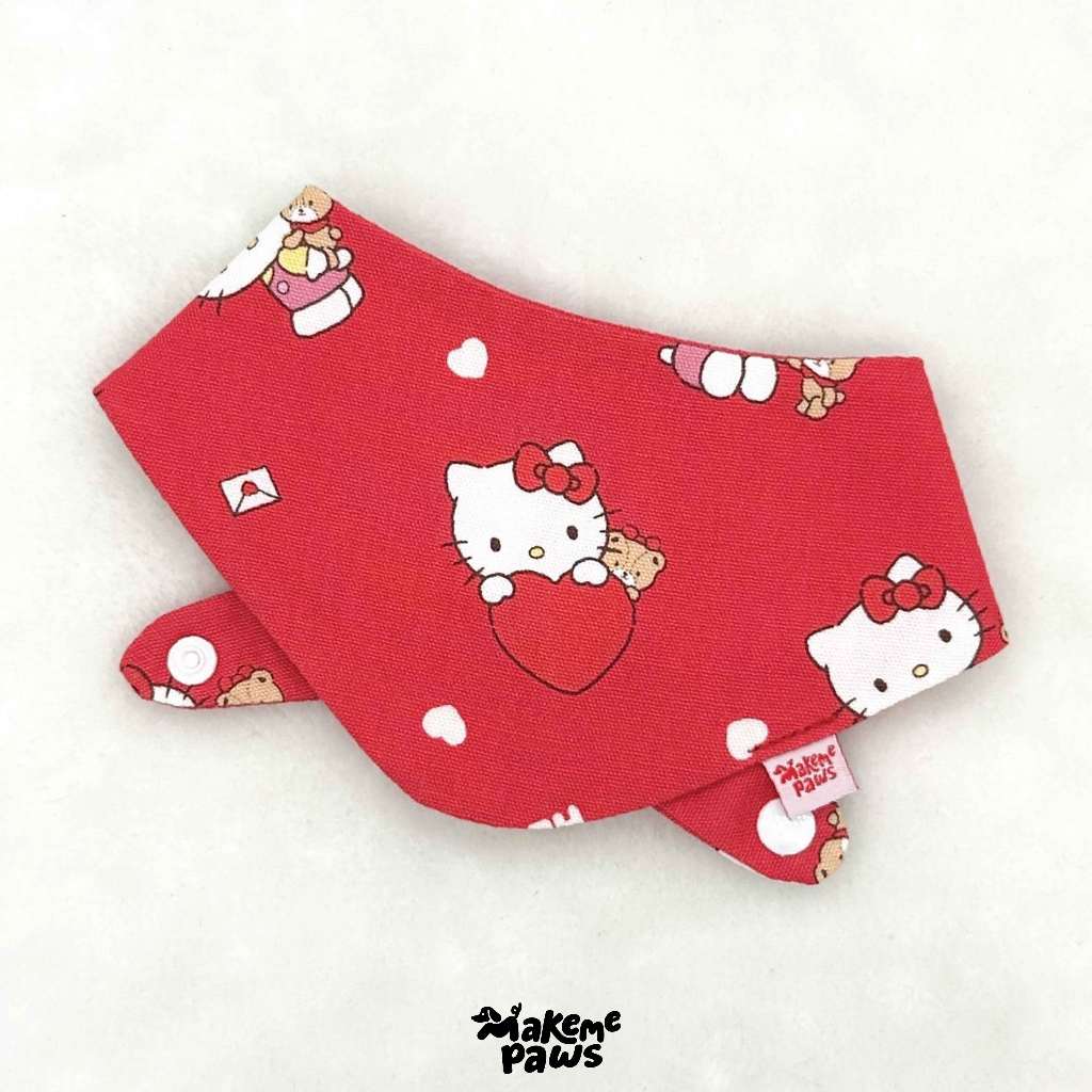 Kitty Bandana ลายคิตตี้ ผ้าพันคอสัตว์เลี้ยง สุนัข หมา แมว