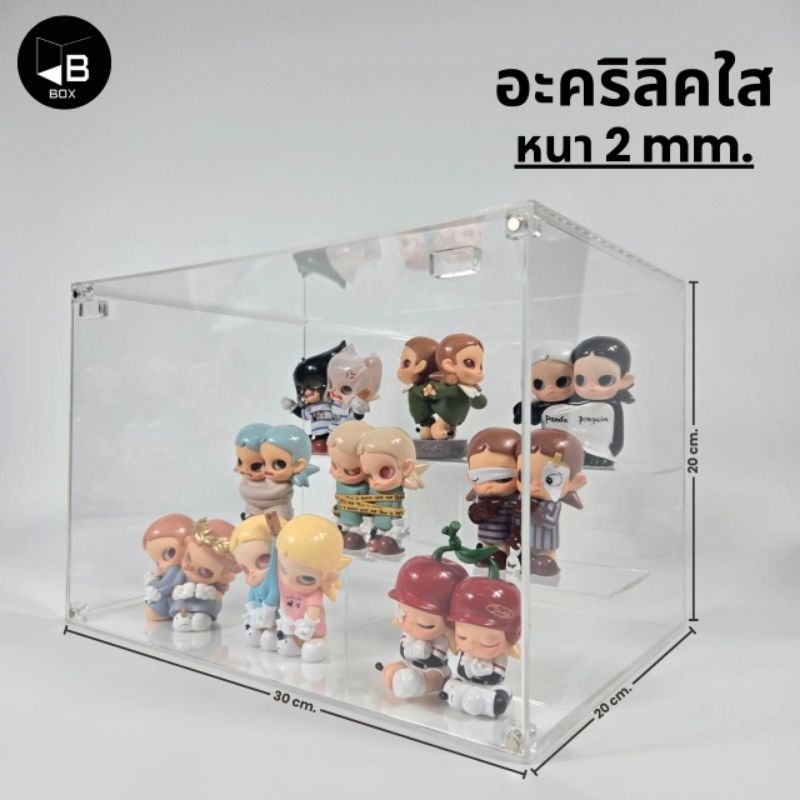 กล่องอะคิลิคฝาเเม่เหล็กโชว์โมเดล ArtToy หุ่นsize100% 3ชั้นขนาดกว้าง30cm.×สูง20cm.×ลึก20cm.