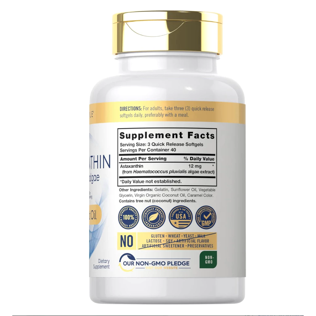 Carlyle Astaxanthin 12mg + Coconut Oil 120 ซอฟต์เจล thumbnail 6