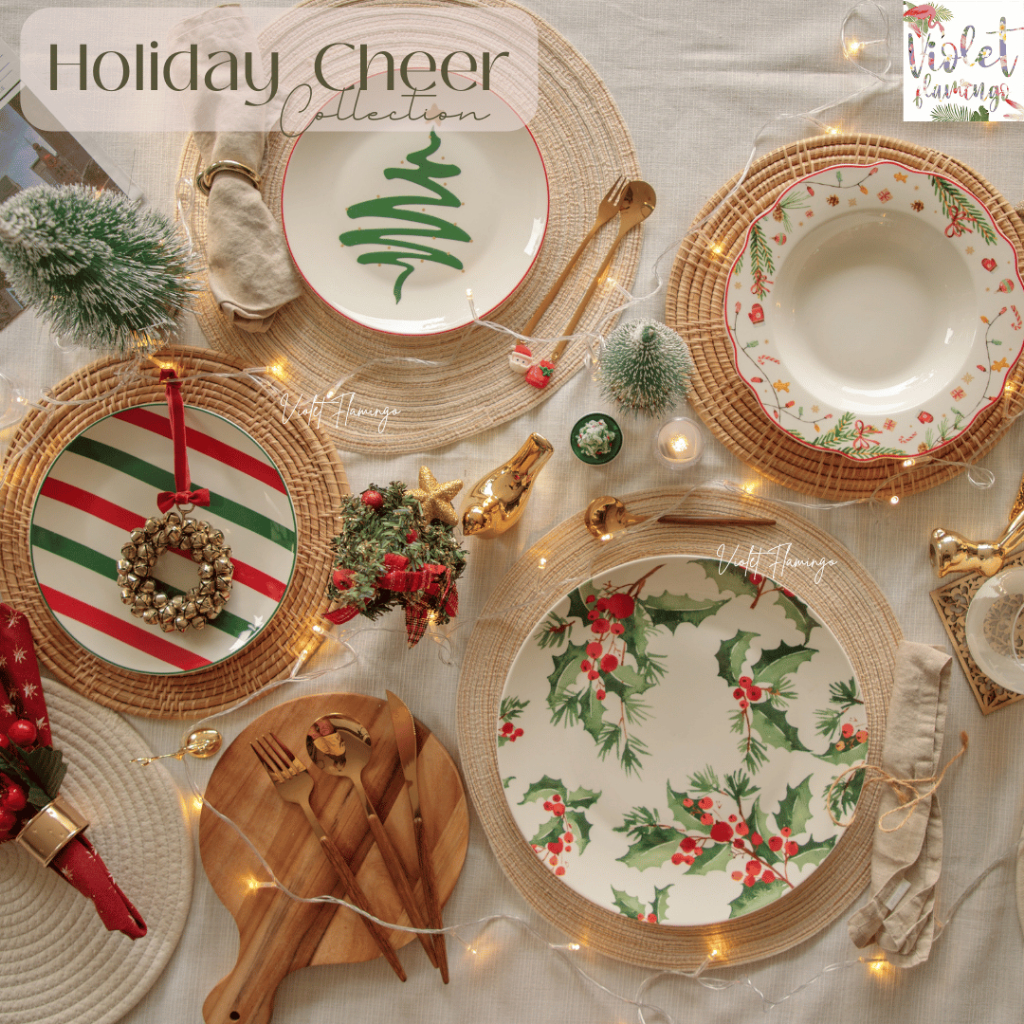 Violet Flamingo จานกลมรุ่น Holiday Cheer Collection รูปที่ 2