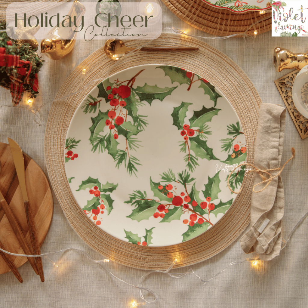 Violet Flamingo จานกลมรุ่น Holiday Cheer Collection รูปที่ 4