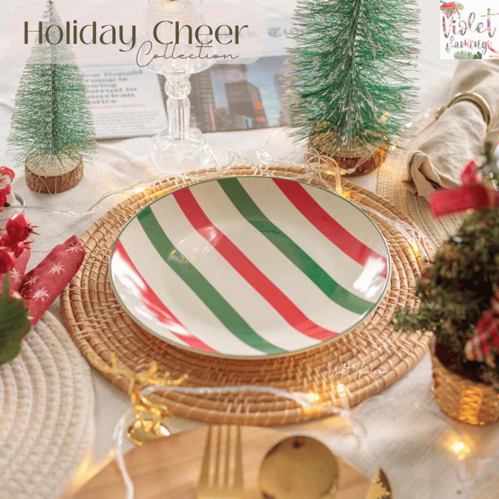 Violet Flamingo จานกลมรุ่น Holiday Cheer Collection รูปที่ 8