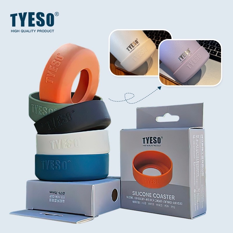 มี2ขนาด งานกล่อง 14 สี ยางรองแก้ว Tyeso งานดี ใส่ได้ทั้ง 5 ขนาดตามในภาพ 20-40oz